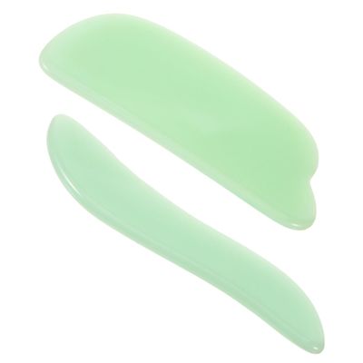 ORFOFE 2pcs Facial Massager Gua Sha Tool Jade Roller Face Scraping Massage Board for Women Body Massage Tool