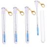 FOYTOKI 4pcs Lash Wand Keychain Brush Set Acrylic Eyelash Brush for Mascara Makeup Tool Portable Eyelash Tube view 1