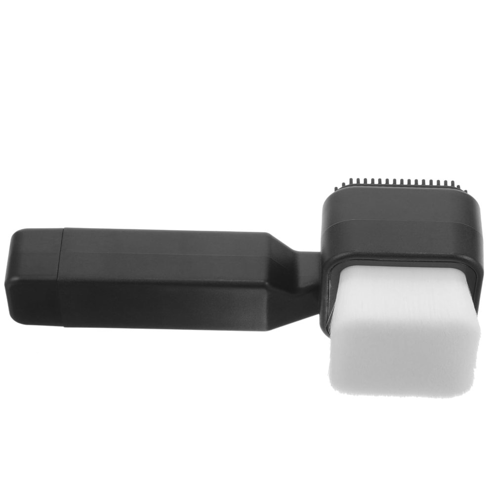 AUTSUPPL Silicone Face Scrubber Brush Dual-Sided Design Gentle Exfoliating Facial Cleansing Tool for Skin Types for Deep Cleansing and Massage Handheld and Soft Bristles Black