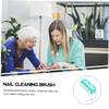 OSOLADY 8pcs Nail Art Clean up Brush Hard Bristle Nail Cleaning Brush for Fingernails and Toenails view 3