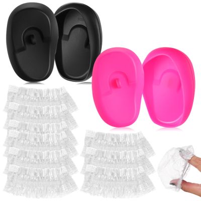Silicone Ear Protector Covers 2 Pairs Universal Size for Hair Salons