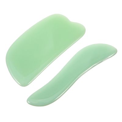 COLLBATH 2pcs Jade Roller Massage Board for Face Gua Sha Tools Facial Rollers for Women