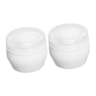 AUTSUPPL 2sets Portable Plush Powder Puff for Talcum and Gentle Applicator for Newborns for After-bath Use and Days White