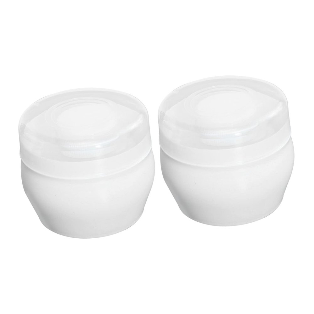 AUTSUPPL 2sets Portable Plush Powder Puff for Talcum and Gentle Applicator for Newborns for After-bath Use and Days White