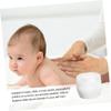 AUTSUPPL 2sets Portable Plush Powder Puff for Talcum and Gentle Applicator for Newborns for After-bath Use and Days White view 4