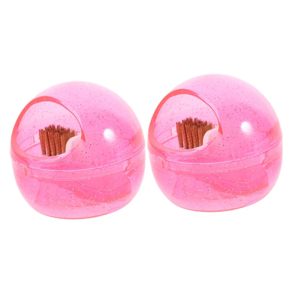 Gogogmee 2pcs Nail Drill Bit Cleaner Brush Detachable Soft Hard Wire Design for Nail Bit Cleaning Portable Manicure Tool for Home and Professional Use