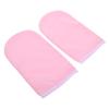 Anneome Paraffin Wax Gloves for Spa Moisturizing Comfortable Hand Covers for Moisturization and Care Suitable for Hand Reusable and Easy to Clean Pink with White Trim view 1