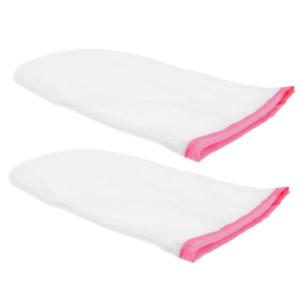 WOONEKY 1pair Paraffin Wax Hand Mitts for Manicure Insulated Cloth Gloves for Spa and Home Use Reusable Easy Care Absorption and Circulation Soft and