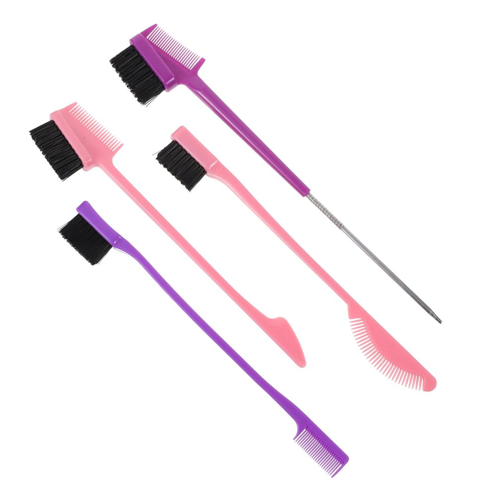 SOESFOUFU 4pcs Dual Head Eyebrow and Eyelash Grooming Comb for Women Lightweight Durable and Versatile Makeup Tool for Shaped Brows and Separated Lashes