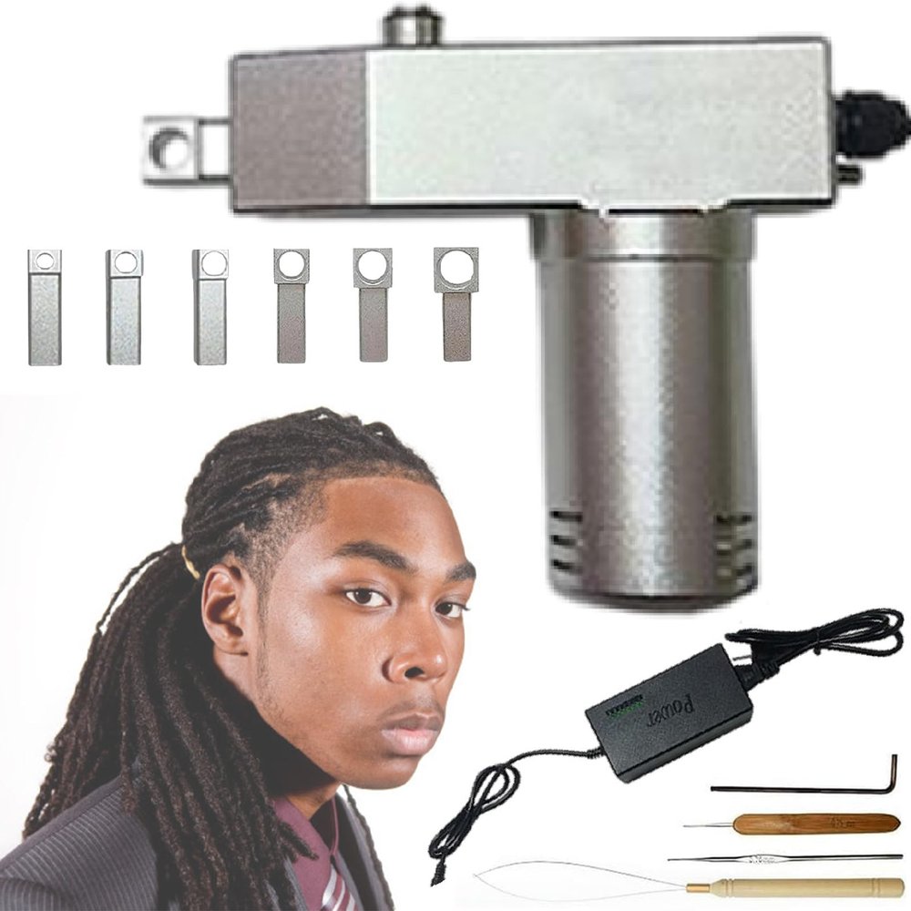 XEEAOFE Dreadlock Machine Kit for Locs Electric Instant, Portable Dreadlocks Machine Loc Machine, Can Be Directly Work on Head or Braiding Synthetic Hair,110V