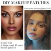 20 Pcs Rose Gold Makeup Patches, Glitter Freckles Face Tattoo, Easy Application and Remove Sparkle Makeup Patches, Waterproof Face Glitter Temporary Tattoos for Women view 2