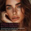 20 Pcs Rose Gold Makeup Patches, Glitter Freckles Face Tattoo, Easy Application and Remove Sparkle Makeup Patches, Waterproof Face Glitter Temporary Tattoos for Women view 3