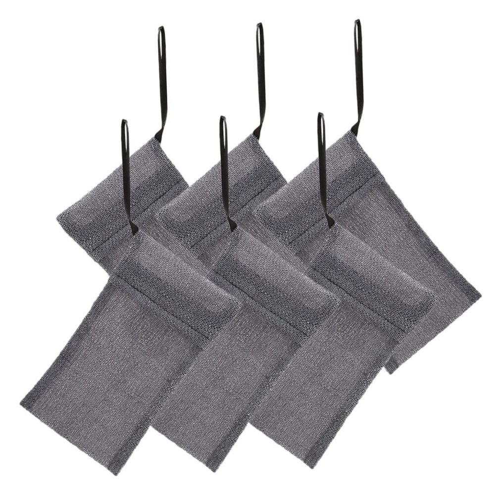 WOONEKY 6pcs Mesh Soap Bag Soap Sleeve Toiletry Bag Men Face Sponges Cleansing Exfoliating