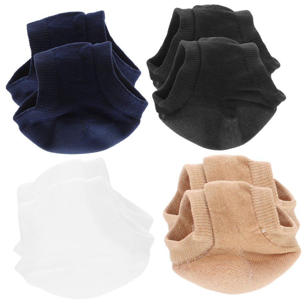 SOESFOUFU 4pairs Long Socks for Women Gel Inserts Comfortable Ankle Support Moisturizing Toeless Socks