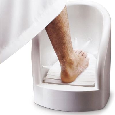KJLYLPP Pedicure Bath, Muslim Footbath with Inlet/Outlet Pipes and Angle Valves, Press Spray Function and High Temperature Resistance 90C, Promote Blood Circulation