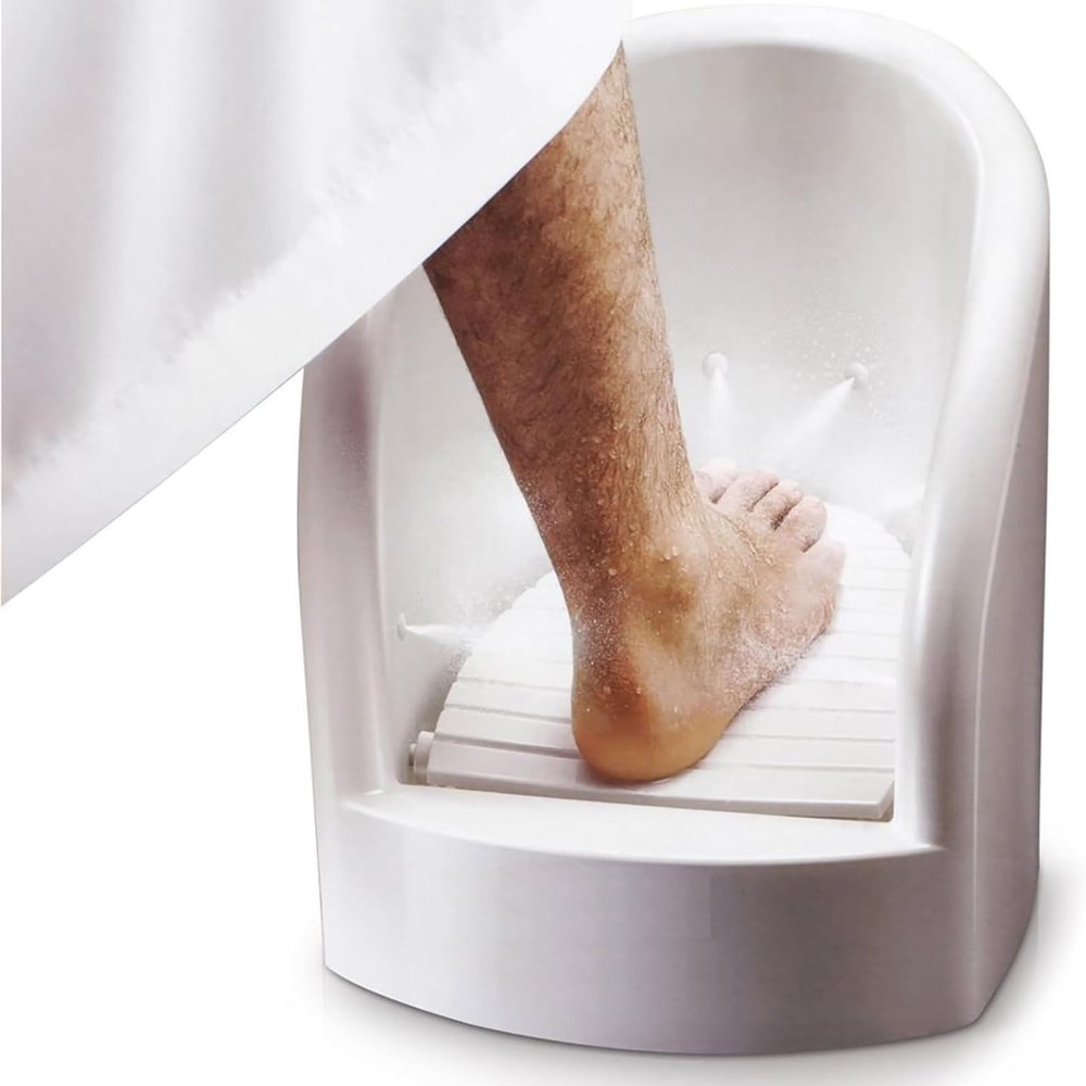 KJLYLPP Pedicure Bath, Muslim Footbath with Inlet/Outlet Pipes and Angle Valves, Press Spray Function and High Temperature Resistance 90C, Promote Blood Circulation