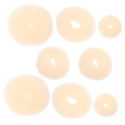 WOONEKY 8pcs Bun Maker Reusable Hair Styling Tools for Women Easy Use Accessories for Hair Buns for Weddings Prom and Daily Use Includes Small Medium Large Beige