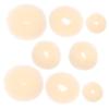 WOONEKY 8pcs Bun Maker Reusable Hair Styling Tools for Women Easy Use Accessories for Hair Buns for Weddings Prom and Daily Use Includes Small Medium Large Beige view 1