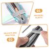 WOONEKY 3pcs Pencil Sharpener Tools for Eyebrow Pencil Makeup Marker Sharpener Aid Duckbill Design Plastic Material view 2
