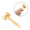 SOESFOUFU Wooden Face Mini Massage Roller for Men and Women Natural Design for Soothing Relief of Stiffness and Tension Neck Back and Legs view 2