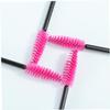 SOESFOUFU 100pcs Disposable Mascara Brush Fine Nylon Bristles for Daily Eye Makeup Rosy view 2