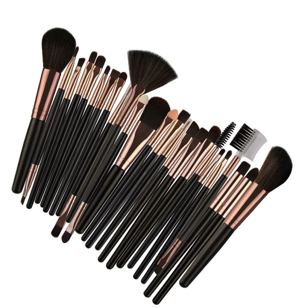 MERRYHAPY 25pcs Cute Makeup Brush for Women Nylon Face Makeup Brush Case Cosmetics for Women Kit