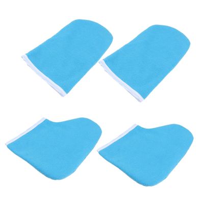 WOONEKY 1set Paraffin Wax Foot Hand Cover Set Nail Wax Treatment Gloves Foot Bath Accessories