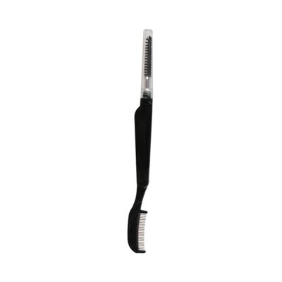 WOONEKY 2pcs Foldable Eyebrow Comb Stainless Steel Plastic Grooming Tool for Precise Eyebrow Styling Portable Design for Women Girls Sturdy Fine Pin Comb