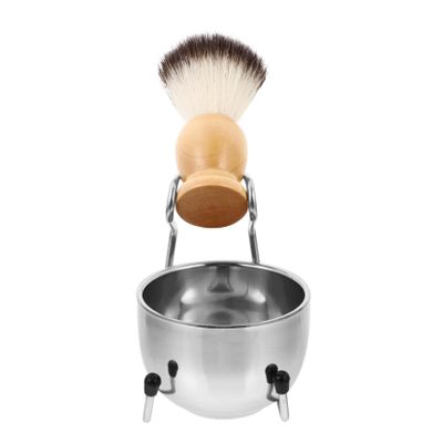 WOONEKY Mens Shaving Brush Shaving Cream Bowl Set Shave Bowl Beard Brush Grooming Tool Easy to Clean