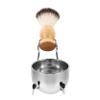 WOONEKY Mens Shaving Brush Shaving Cream Bowl Set Shave Bowl Beard Brush Grooming Tool Easy to Clean view 1