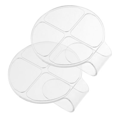 CIMAXIC 2pcs Makeup Palette Acrylic Foundation Pigment Mixer Hand Palette for Foundation Makeup Organizer