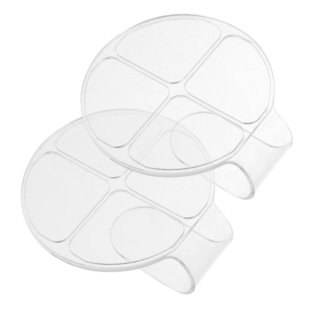 CIMAXIC 2pcs Makeup Palette Acrylic Foundation Pigment Mixer Hand Palette for Foundation Makeup Organizer