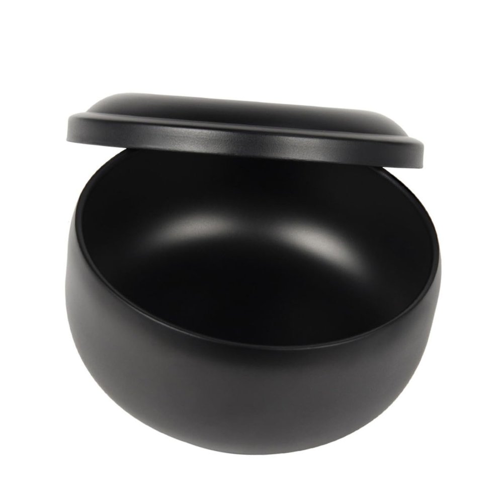 WOONEKY Shaving Soap Bowl Home Use Bubbling Container Foaming Lid Razor for Men Smooth Edges to Store