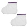 WOONEKY Paraffin Wax Foot Therapy Covers Elastic Band Design for Maximum Heat Retention Washable for White with Purple Trim Professional Foot Care view 1