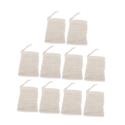 SOESFOUFU 10pcs Exfoliating Soap Pouch Shower Foaming Nets for Handmade Soap for Bathing and Massage