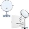 10X/1X Magnifying Makeup Mirror with Stand for Tabletop, Bedroom Vanity Desk, and Bathroom & 20x/1x Double Sided Magnifying Vanity Makeup Mirror for Desk and Countertop with Stand Bundle view 1