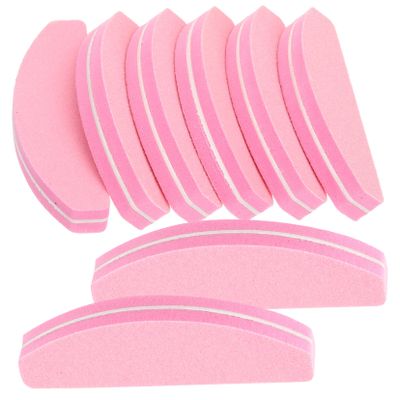 SOESFOUFU 20pcs Curved Nail File Manicure Tools for Acrylic Nails Cuticle Tools Buffer Block Easy to Use and Carry for Travel