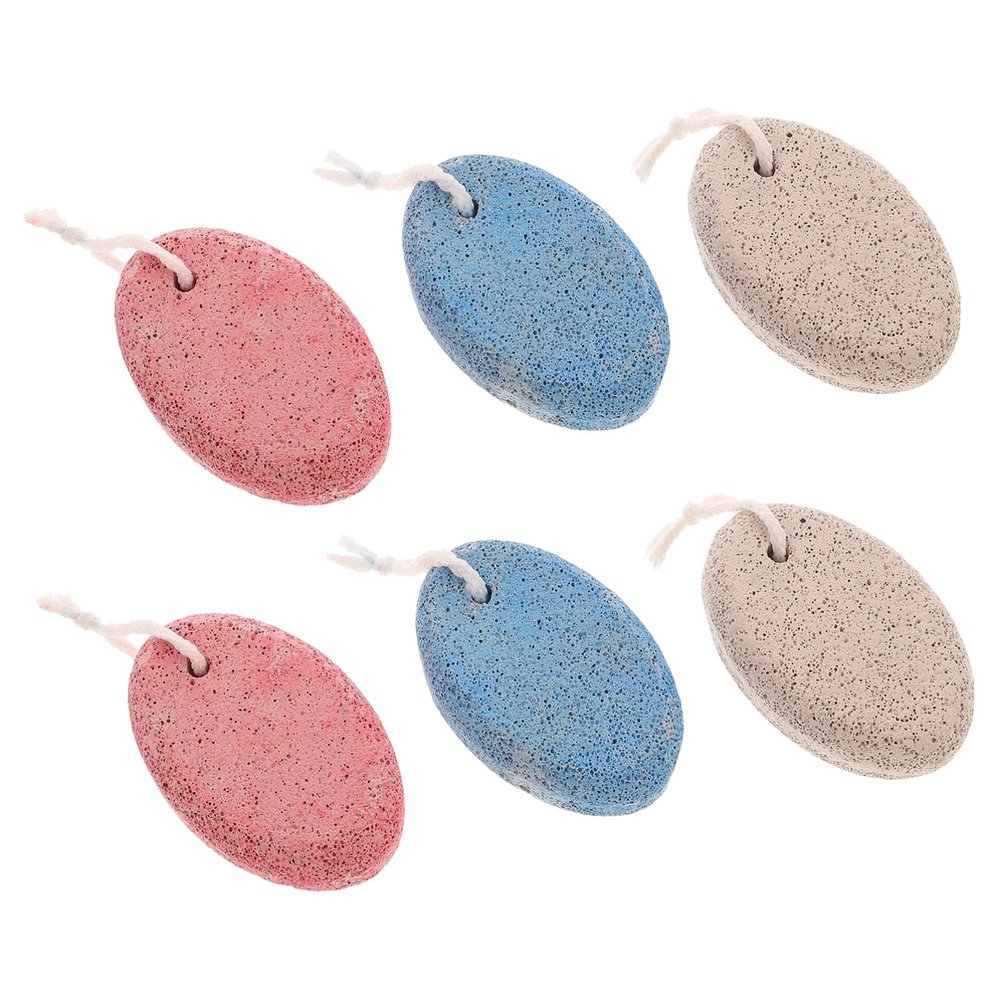 WOONEKY 6pcs Pumice Stone Foot Scrubbers for Exfoliation Callus Remover and Dead Skin Dual-Sided Foot File for Care