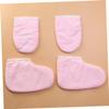 WOONEKY 2pairs Insulated Paraffin Mitts for Hand Cloth Gloves Moisturizing Liner for Nighttime Dry Skin Treatment view 4