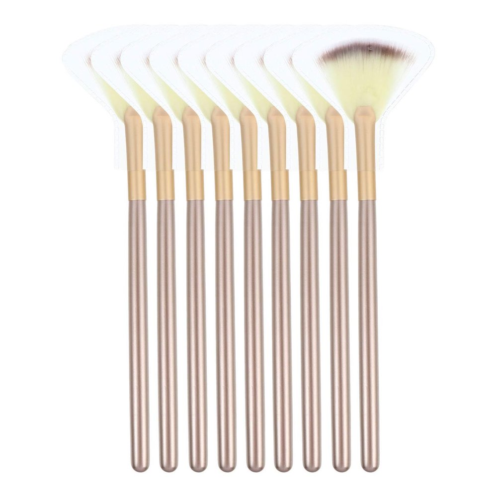 WOONEKY 9pcs Makeup Brush for Facial Contouring Esthetician Tools Safe Manmade Fiber Smooth Surface Face Makeup Kit