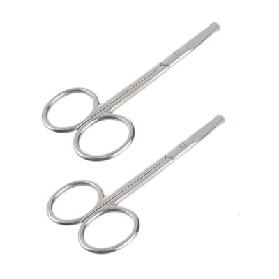 WOONEKY 2pcs Professional Eyebrow Shaper Scissors Precision Nose Hair Trimmer Women Men Beauty Care Tools