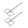 WOONEKY 2pcs Professional Eyebrow Shaper Scissors Precision Nose Hair Trimmer Women Men Beauty Care Tools view 1