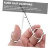 WOONEKY 2pcs Professional Eyebrow Shaper Scissors Precision Nose Hair Trimmer Women Men Beauty Care Tools view 3