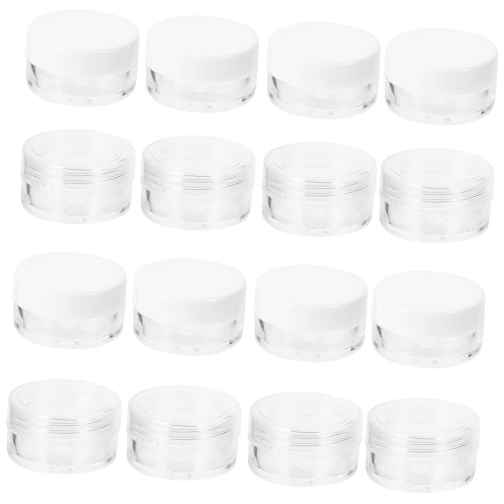 LALADEFIEE 24pcs Travel Bottles Jars Lids Leakproof Makeup Jars for Cosmetics Refillable Containers for Skincare Business Trip Essentials