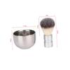 Healeved 2pcs Men's Double Sided Beard Brush Cleaning Kit Grooming Supplies for Men Stainless Steel Bowl Professional Beard Cleaning Brush Set view 3