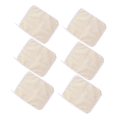 FRCOLOR 6pcs Exfoliating Bath Cloths for Quick Drying and Gentle Scrubbing Beige Face Cloth for Daily Use Dead Skin Removal and Refreshing Cleanse