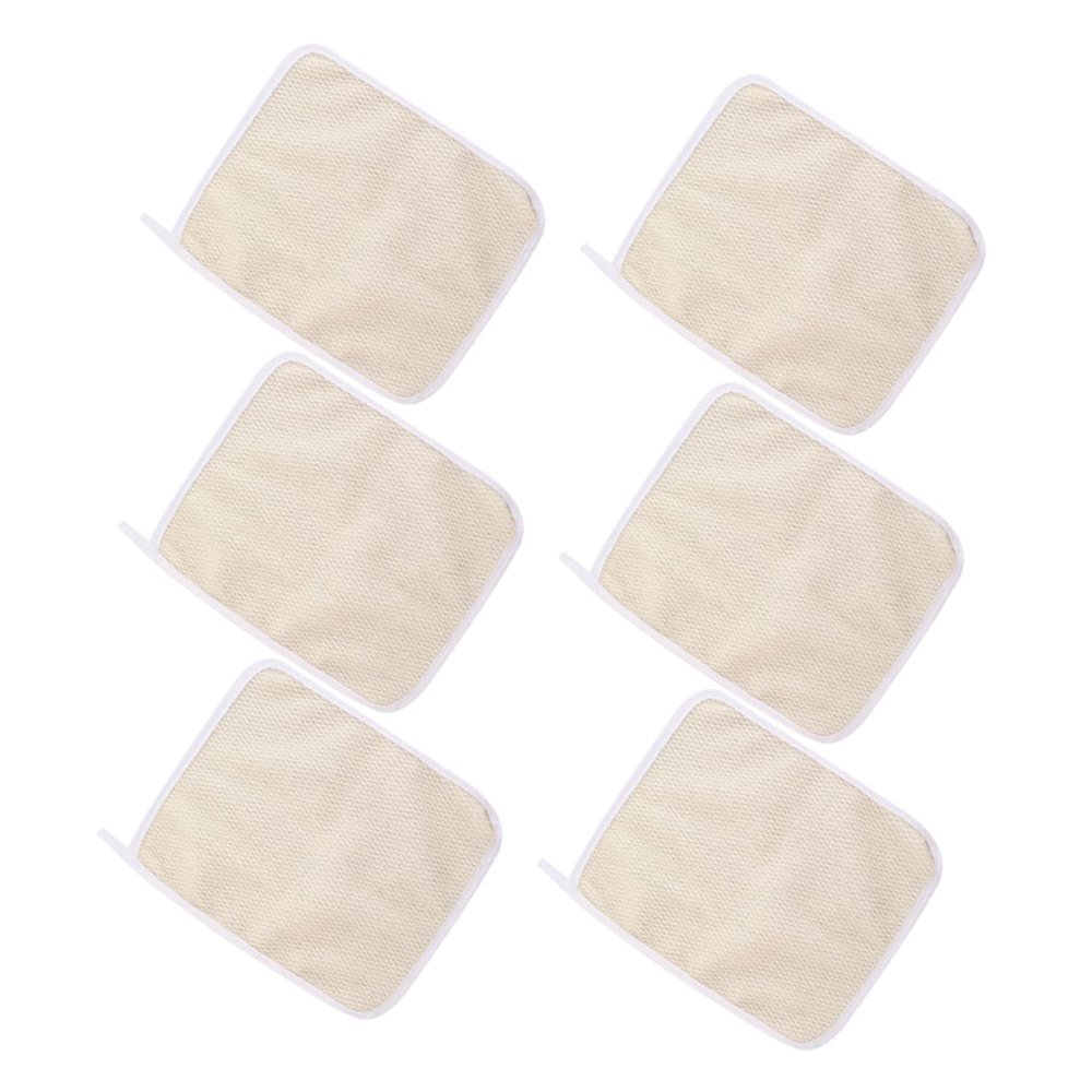 FRCOLOR 6pcs Exfoliating Bath Cloths for Quick Drying and Gentle Scrubbing Beige Face Cloth for Daily Use Dead Skin Removal and Refreshing Cleanse