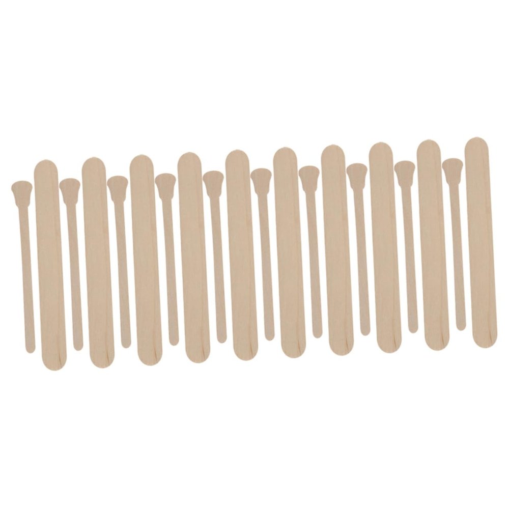 Healeved 100pcs Wooden Wax Applicators Portable Handheld Waxing Sticks for Hair Removal Crafting and Projects Smooth Safe Home Use