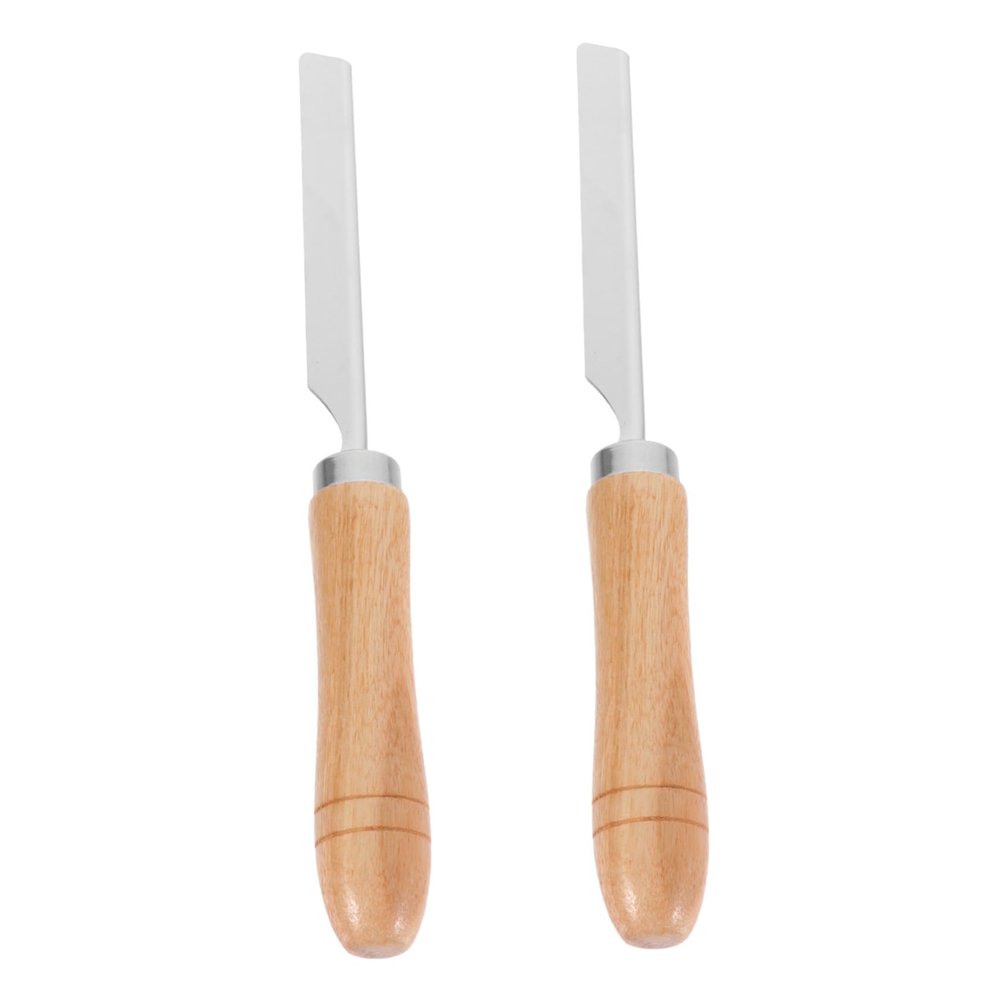 PHENOFICE 2pcs Stainless Steel Hair Removal Blades Handle for Kitchen Pig Hair Removal and Grooming Tasks Comfortable Grip and Design