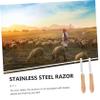 PHENOFICE 2pcs Stainless Steel Hair Removal Blades Handle for Kitchen Pig Hair Removal and Grooming Tasks Comfortable Grip and Design view 3